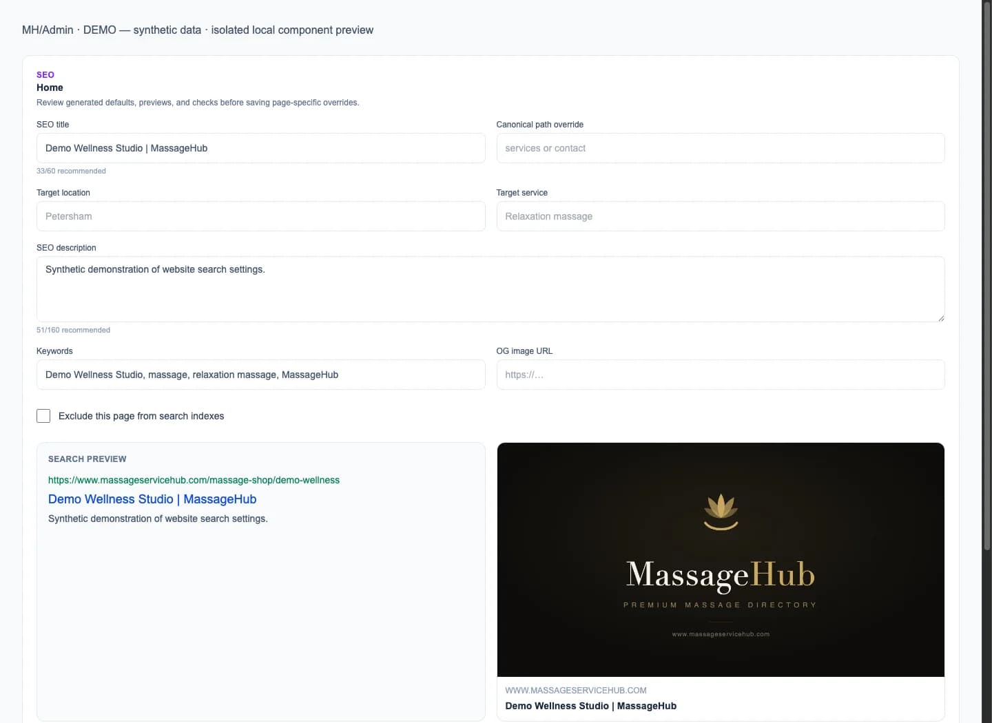Website and public listing — Actual Admin components rendered locally with synthetic demo data; not a live shop.